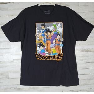 Dragon Ball Super T-Shirt Black Size XL, Goku, Gohan, Piccolo, Vegeta, Toei